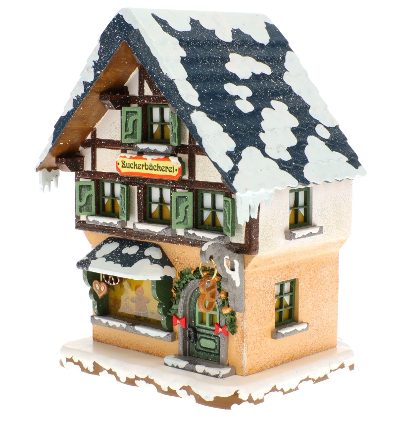 451-400h0006 Hubrig Winterkinder Winterhaus Zuckerbäckerei 