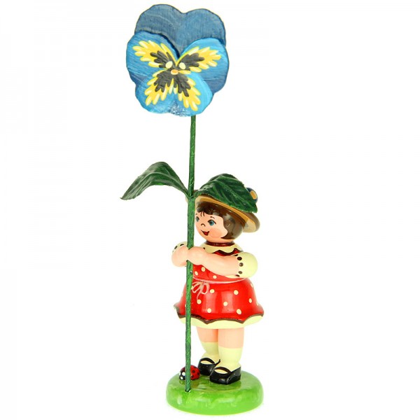 Hubrig Blumenkinder Mädchen mit Stiefmütterchen