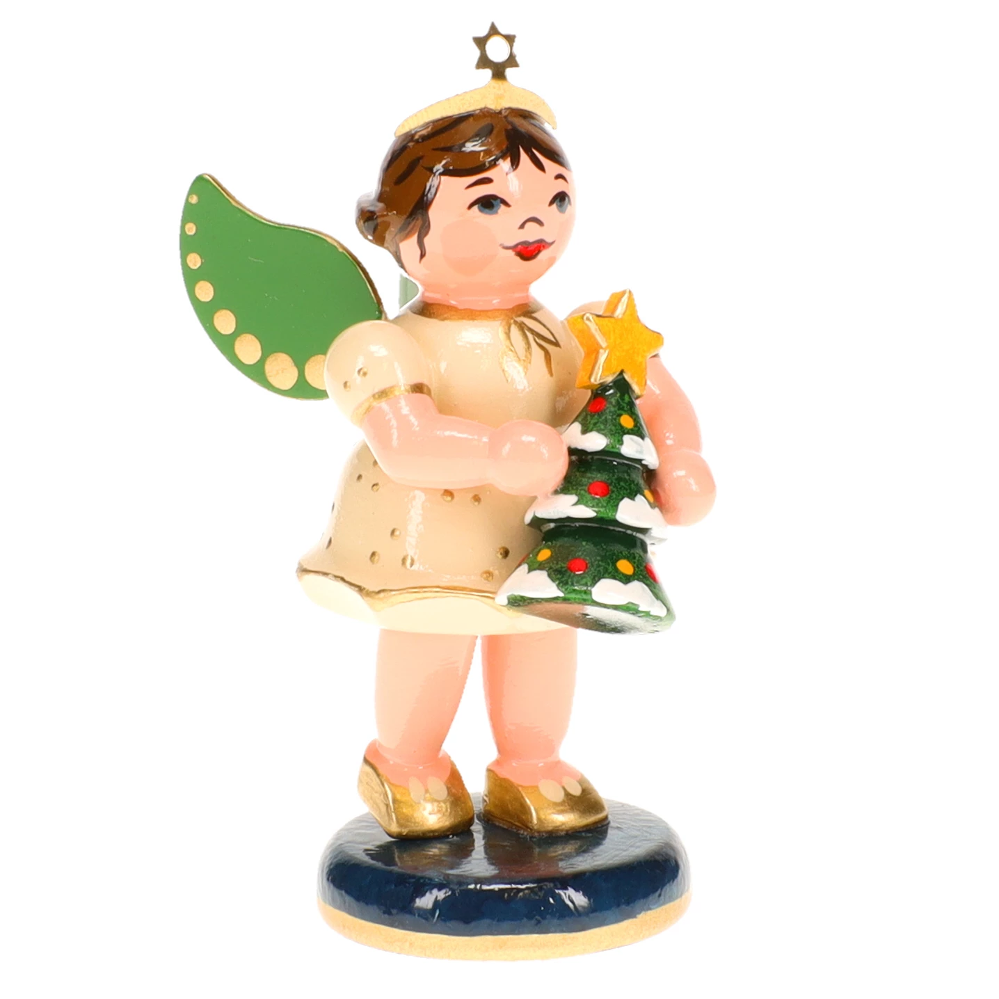 Hubrig Miniatura In Legno Con Candele 22 Cm, Artigianato Originale Dai Monti Metalliferi
