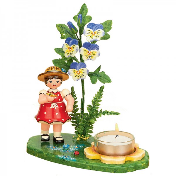 Hubrig Lichterhalter Blumenkinder Mädchen mit Hornveilchen