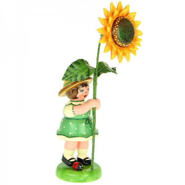 Hubrig Blumenkinder Mädchen mit Sonnenblume