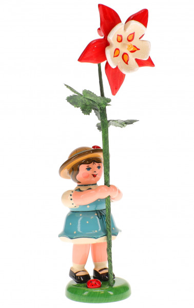Hubrig Blumenkinder Mädchen mit Akelei