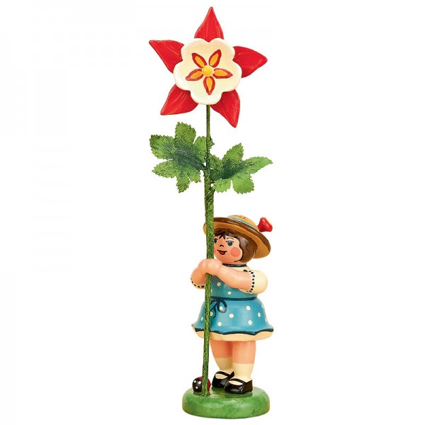Hubrig Blumenkinder Mädchen mit Akelei