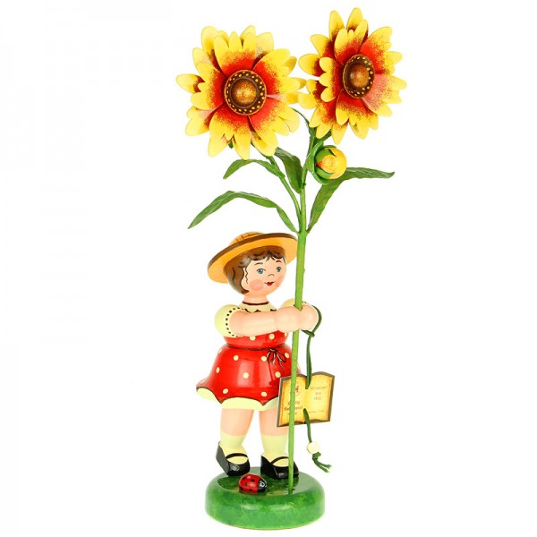 Hubrig Blumenkinder Mädchen mit Kokardenblume