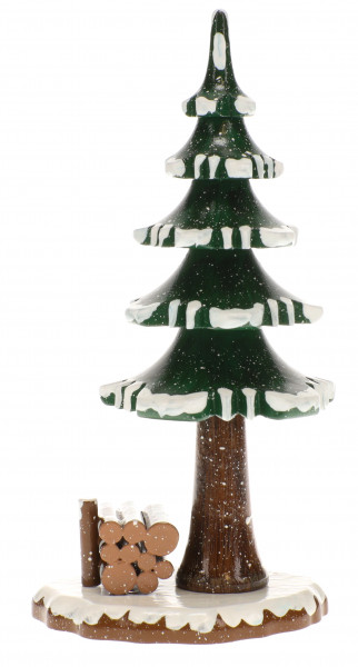 Hubrig Winterkinder Winterbaum mit Holzstapel