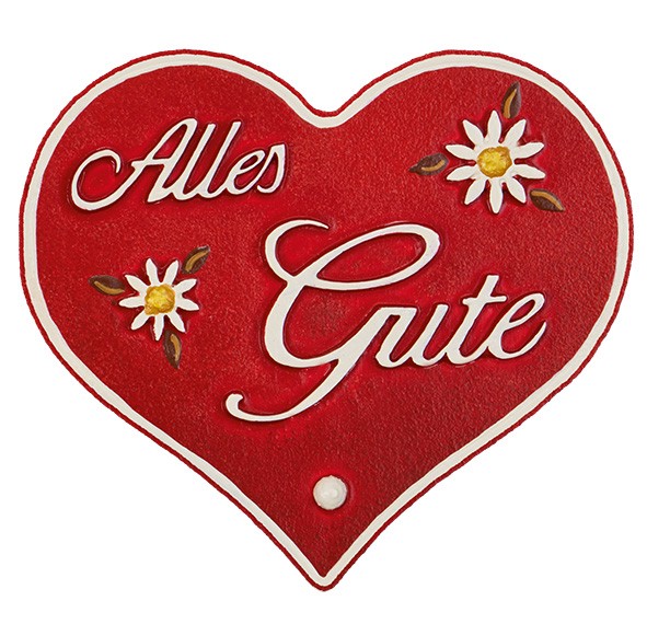 Hubrig Magnetpin Herzen - Alles Gute