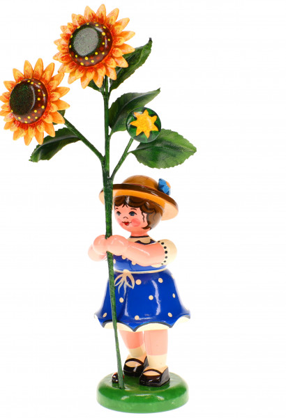 Hubrig Blumenkinder Mädchen mit Sonnenblume