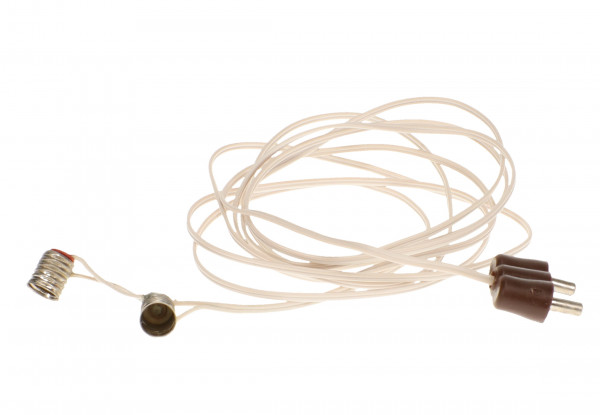Ersatzkabel für Hubrig Häuschen - Fassung E5,5 - 1,2m Kabel mit Stecker - ohne LED