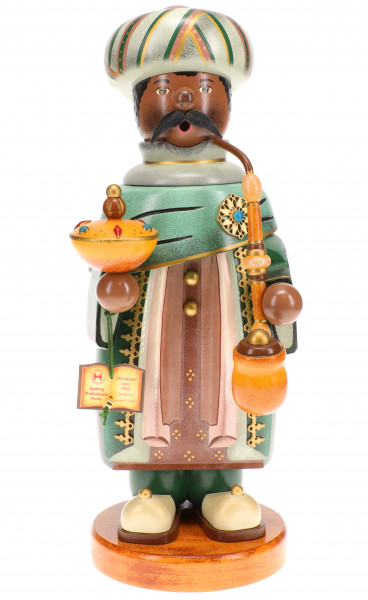 Hubrig Smoker Caspar Dei Re Magi – Figura Natalizia In Legno, Artigianato Originale Dei Monti Metalliferi, 35 Cm