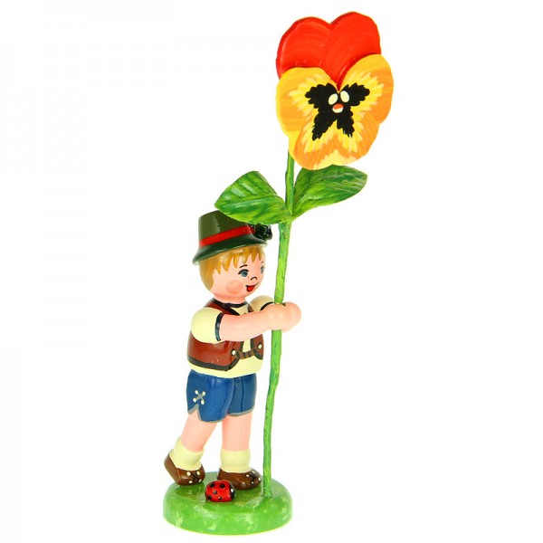 Hubrig Blumenkinder Junge mit Stiefmütterchen
