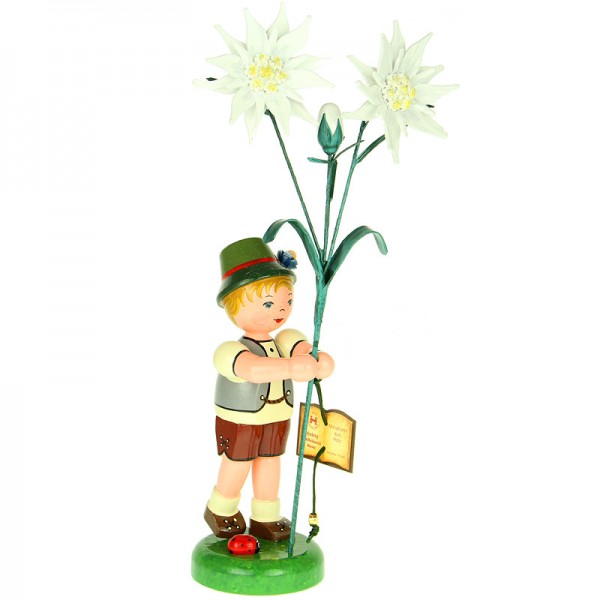 Hubrig Blumenkinder Junge mit Edelweiß