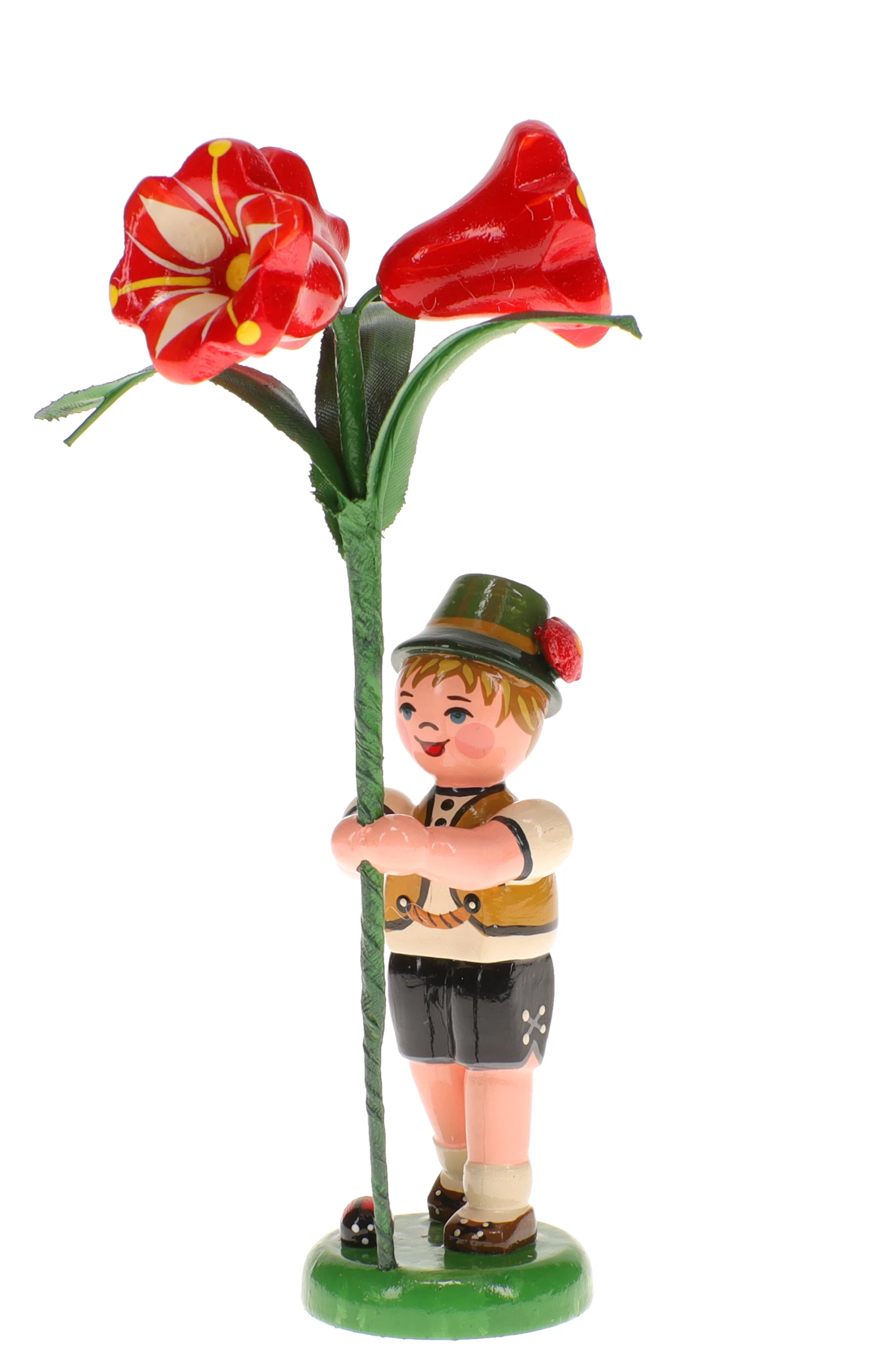 Hubrig Volkskunst Blumenkind Junge mit Orchidee 308h0011 