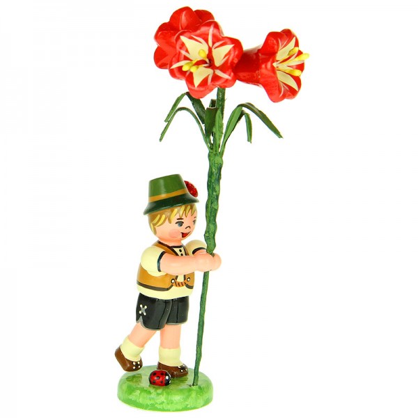 Hubrig Blumenkinder Junge mit Amaryllis