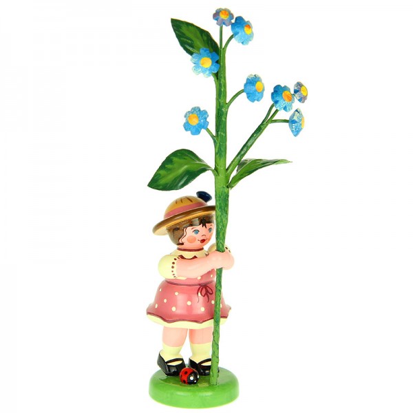 Hubrig Blumenkinder Mädchen mit Vergissmeinnicht
