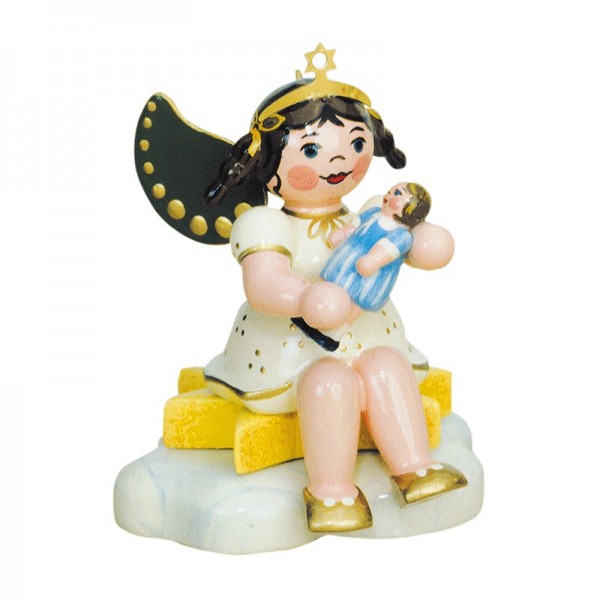 Hubrig Engel mit Puppe, sitzend