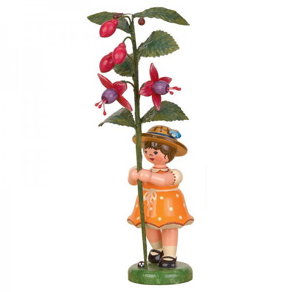 Hubrig Blumenkinder Mädchen mit Fuchsie